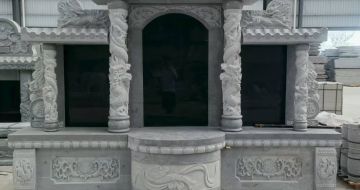 济宁 芝麻灰高档墓碑，土墓，可定制