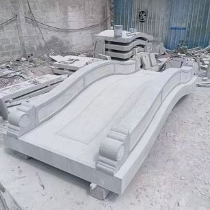 济宁 芝麻灰花岗岩园林景观 小石桥