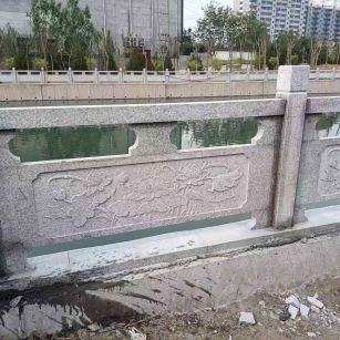 济宁 芙蓉白大花桥梁、河道，石材栏杆、围栏、护栏