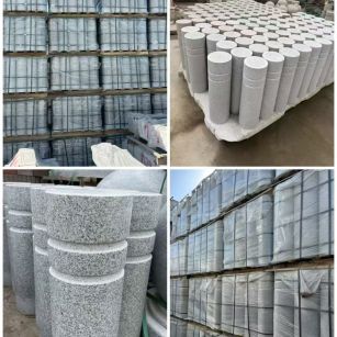 济宁 芝麻白花岗岩挡车柱、隔离柱多少钱