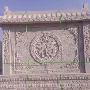 济宁 芝麻白花岗岩屏风，照壁，影壁