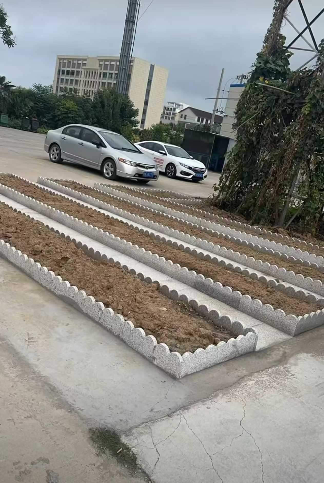 济宁 花边石、花围石、花园石安装效果